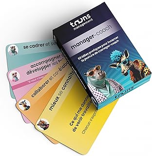 Jeu Manager Coach© | 60 Cartes pour développer la Posture managériale | Relations Authentiques, Confiance et Talents | Outil de Management bienveillant en 15 Min